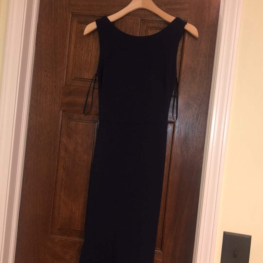 Navy Long Gown with Pearls - Picture 4 of 5